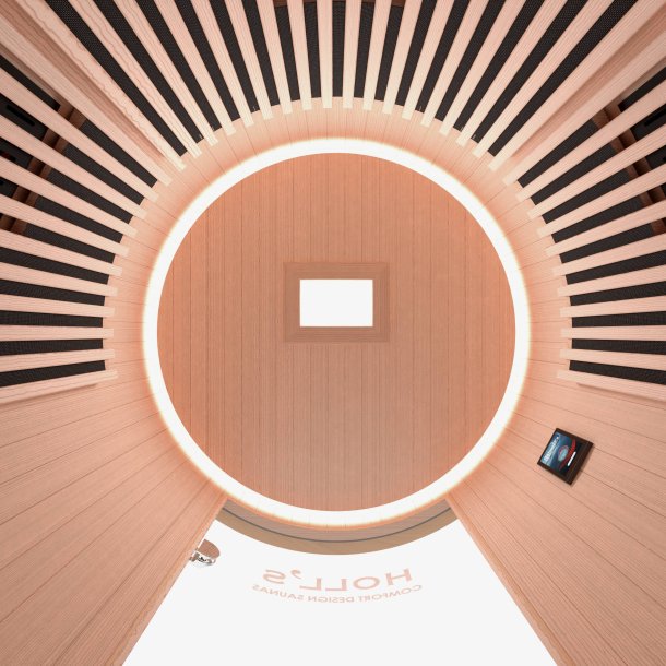 Sauna Moon Infrar&oslash;d Rund 1 plads tr&aelig;farve Holls